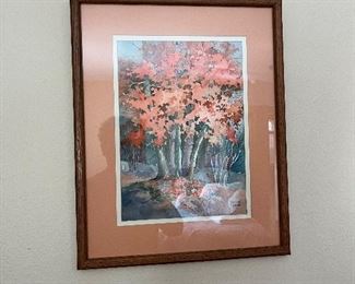More beautiful painting! Local artist Barbara Faulkner framed art, I framed on canvas, paint board and art paper. Matting and many frames you can fill with your favorites. 
