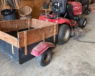 Trailer and lawn tractor