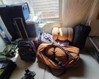 sleeping bag for 2, coolers and other
