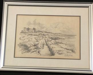 02 Cliff Walk, NewportR.I. Signed By Artist, James Francis Murray