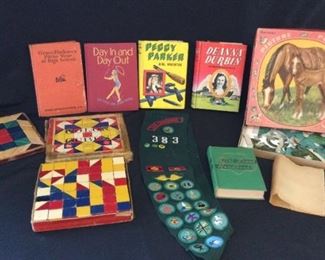 Adolescent Girls Dream CollectionVintage Books, Puzzles  Girl Scouts Items