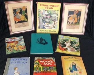 Assortment of Vintage Childrens Fairytale Storybooks Fairytale Framed Art