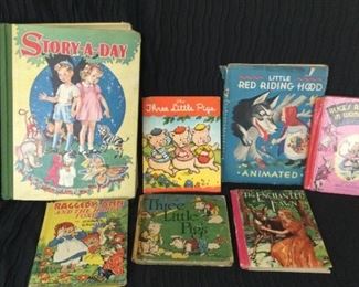 Assortment Of Vintage Fairy Tale Storybooks