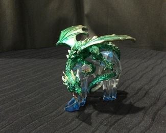 Franklin Mint GreenGold Dragon