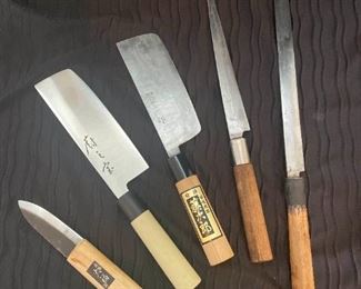 Set Of 5 Japanese Cooking Knives