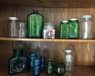Set Of Assorted Vintage Colored Glass And Marbles