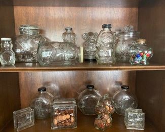 Vintage Banks, Bottles Jars