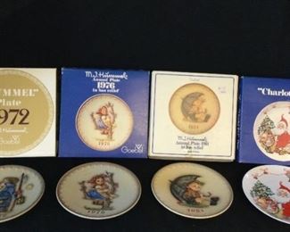 Vintage Hummel Annual Plates of Various Years Charlot By Christmas Plate