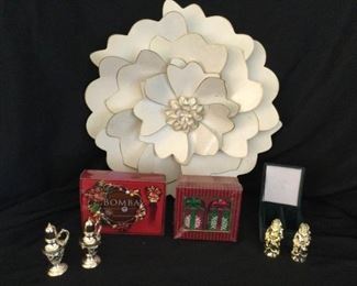 Waterford Snowflake Christmas Ornaments Plus Bombay Condisco Decor Items