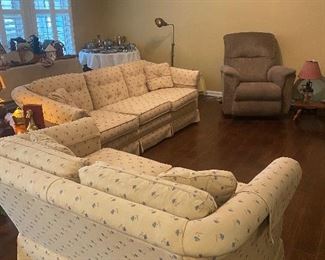 Clayton Marcus Sofa & Love seat (  Sold set or separate) Recliner is sold
