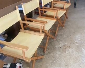 Wood-Folding Director Chairs (4)