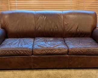 Pottery Barn by Mitchell Gold Leather Sofa