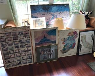 Artwork and lampshades 