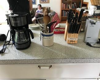 Kitchen items (coffee maker sold)