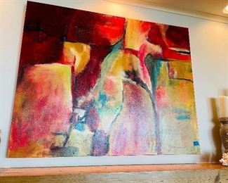 10______NOW $300 - was $450 Steven Zieman signed abstract painting on canvas • 59x47 