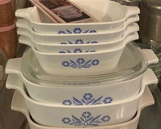 Cornflower blue Corning Ware