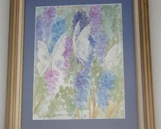 Mixed media painting by Crystal Jackson c.2000 appraised at $212.50