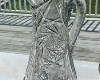 cut crystal pitcher / ewer