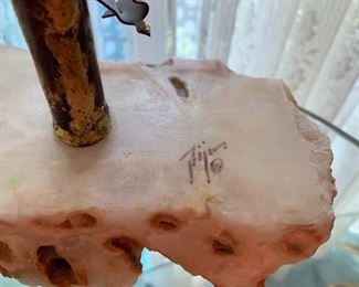 Signed Bijan brass birds sculpture