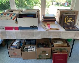 Vintage vinyl records, cds, vhs and cassette tapes