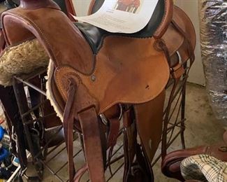 McPherson Wade custom roping saddle, 15.5"