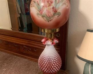 hand-painted red lamp