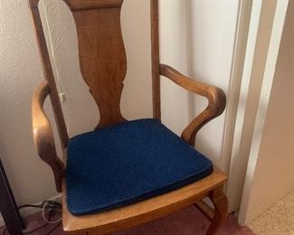 wooden arm chair
