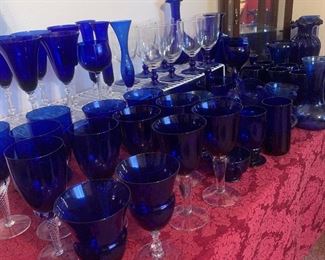 cobalt blue stemware
