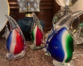 colored glass fish