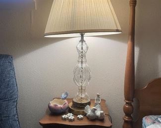 clear glass table lamp
