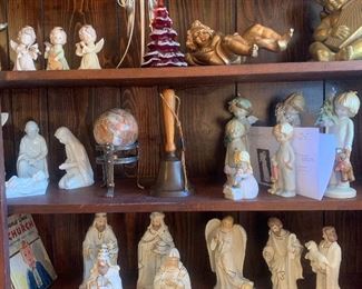 Christmas nativity scenes and figurines
