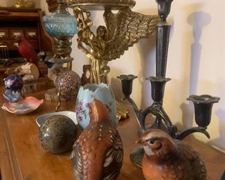 figurines and candelabra 