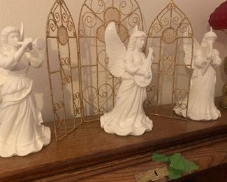 white angel figurines