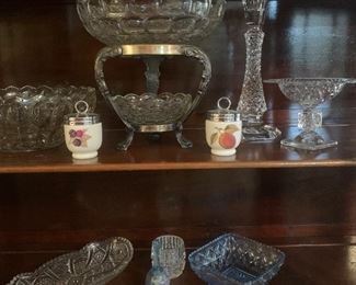 Clear Fostoria cut glass