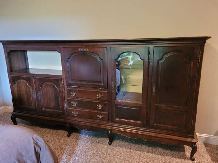  Brazilian Black Walnut Cabinet Purchased in Antwerp Belgium 1974