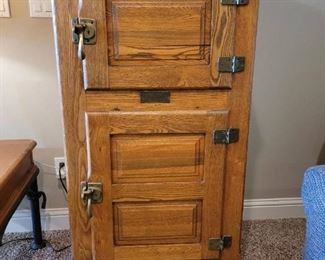 Antique Oak Two Door Wine Cabinet...oh I mean Ice Box. Invincible Mfg Co.