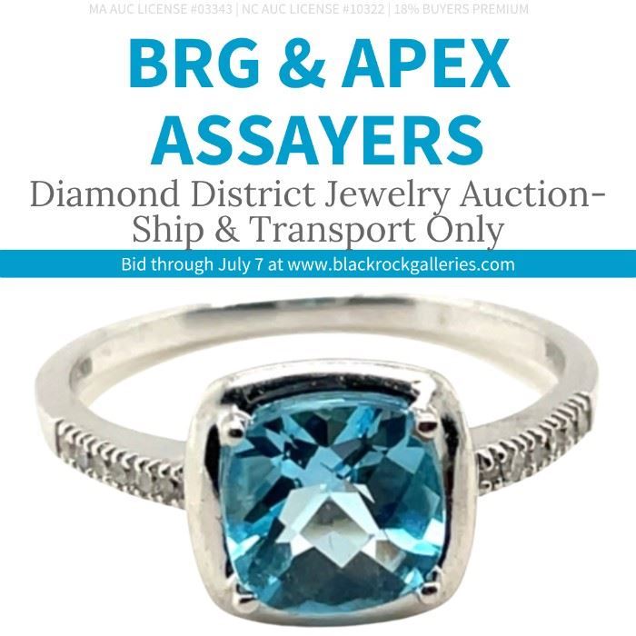 BRG APEX ASSAYERS  DIAMOND DISTRICT JEWELRY AUCTION  SHIP  TRANSPORT ONLY  CT