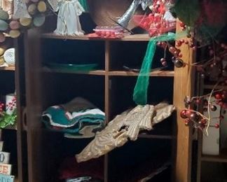 Cabinets, book shelves, Christmas, Halloween and Easter decor