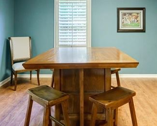 Pub Table w 4 Stools, Art