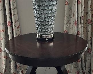 Round Side Table, Table Lamp (not included)