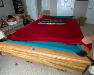 Kasson Pool Table with sticks, balls and accessories