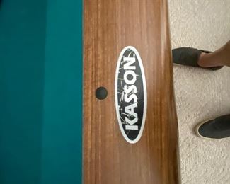Kasson Pool Table with sticks, balls and accessories