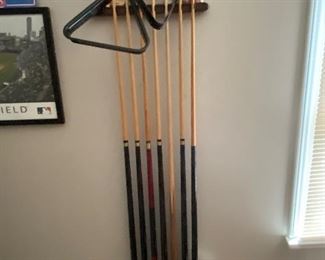 Kasson Pool Table with sticks, balls and accessories