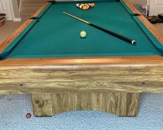 Kasson Pool Table with sticks, balls and accessories