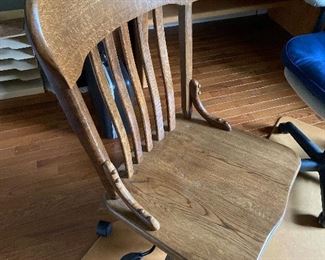 Solid Oak Office Chair