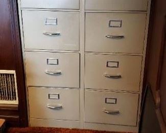 Hon Putty 4 Drawer Lateral File Cabinets 18"W x 52"H x 25" D with lock Have key at least 1 or 2 of them 3 Available $95 Each