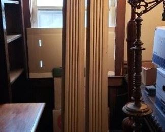 (2) Foam Formed Faux White Fluted Pillasters Columns 91.5"H x 8" x 2.5"D $150 for Pair