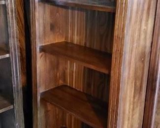 Solid Dark Wood 4 Shelf Bookcase with 2 Bottom Doors 27-5/8"W x 11-3/8"D x 74"H 3 Available $195 ea.