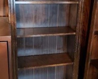 Solid Dark Wood 4 Shelf Bookcase with 2 Bottom Doors 27-5/8"W x 11-3/8"D x 74"H 3 Available $195 ea.