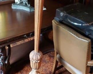 Antique Tall Ornate Carved Wood Stand $195 